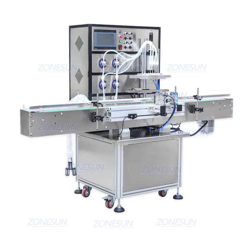 4 Heads Flow Diaphragm Pump Liquid Filling Machine gallery 3