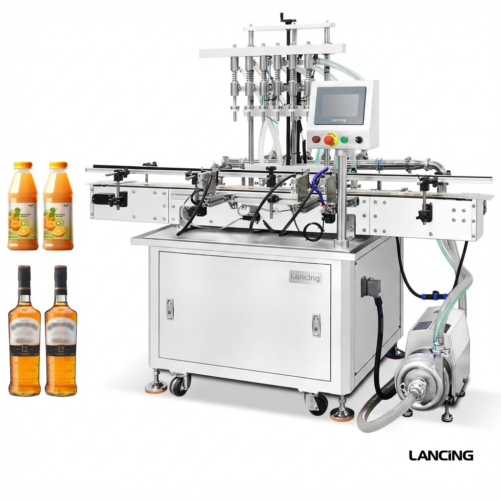 Automatic Centrifugal Pump Whiskey Beverage Liquid Filling Machine gallery 2