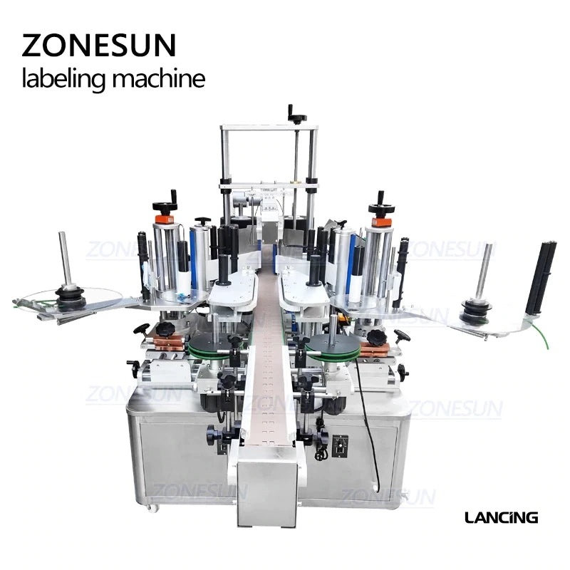 Double-Sided Square Bottle Labeling Machine gallery 3