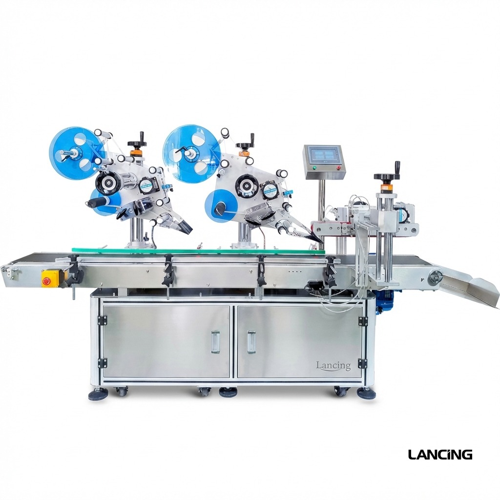 Automatic Double Sides Box Corner Labeling Machine