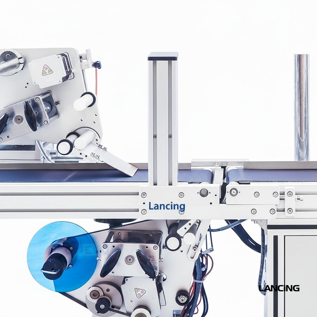 Automatic Top & Bottom Labeling Systems Flat Surface Labeling Machine gallery 4