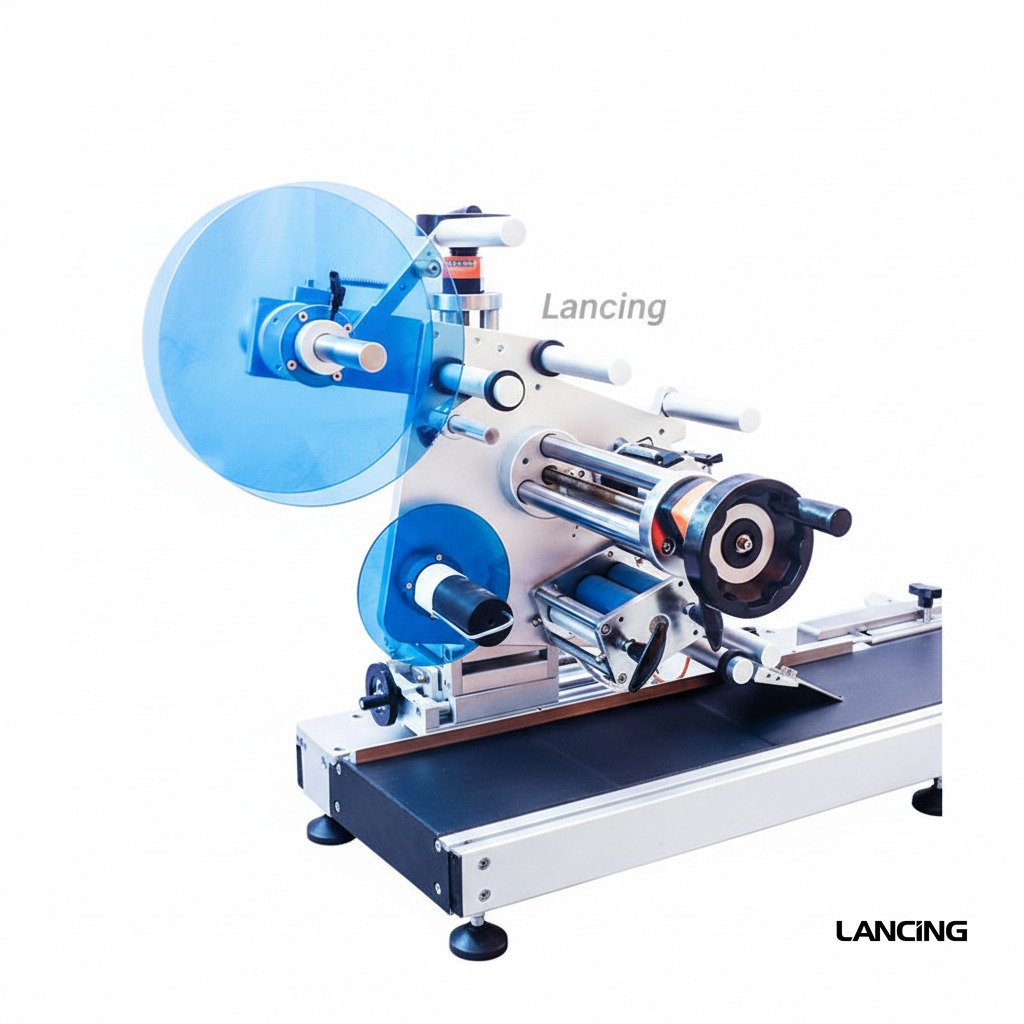Automatic Top & Bottom Labeling Systems Flat Surface Labeling Machine gallery 5