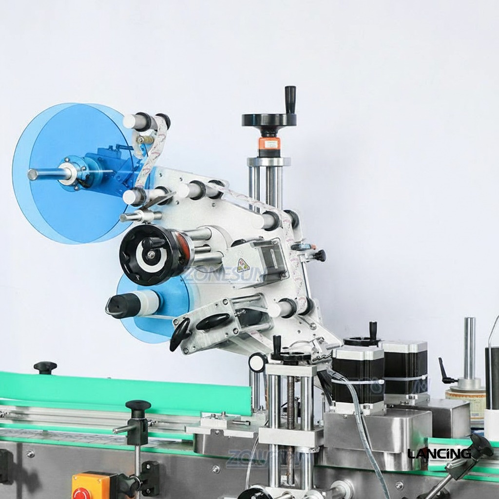 Dual-Function Flat Cap & Round Bottle Labeling Machine gallery 2