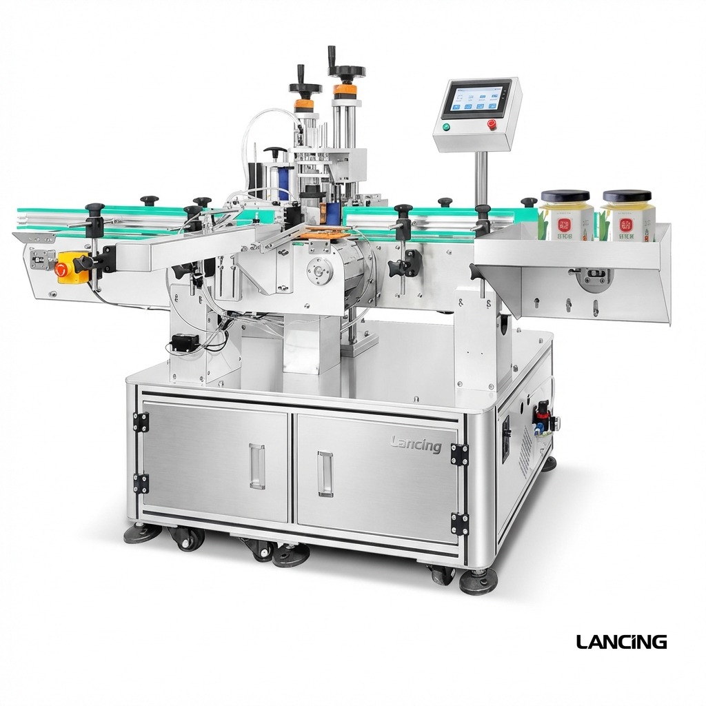 Automatic Polygon Bottle Labeling Machine