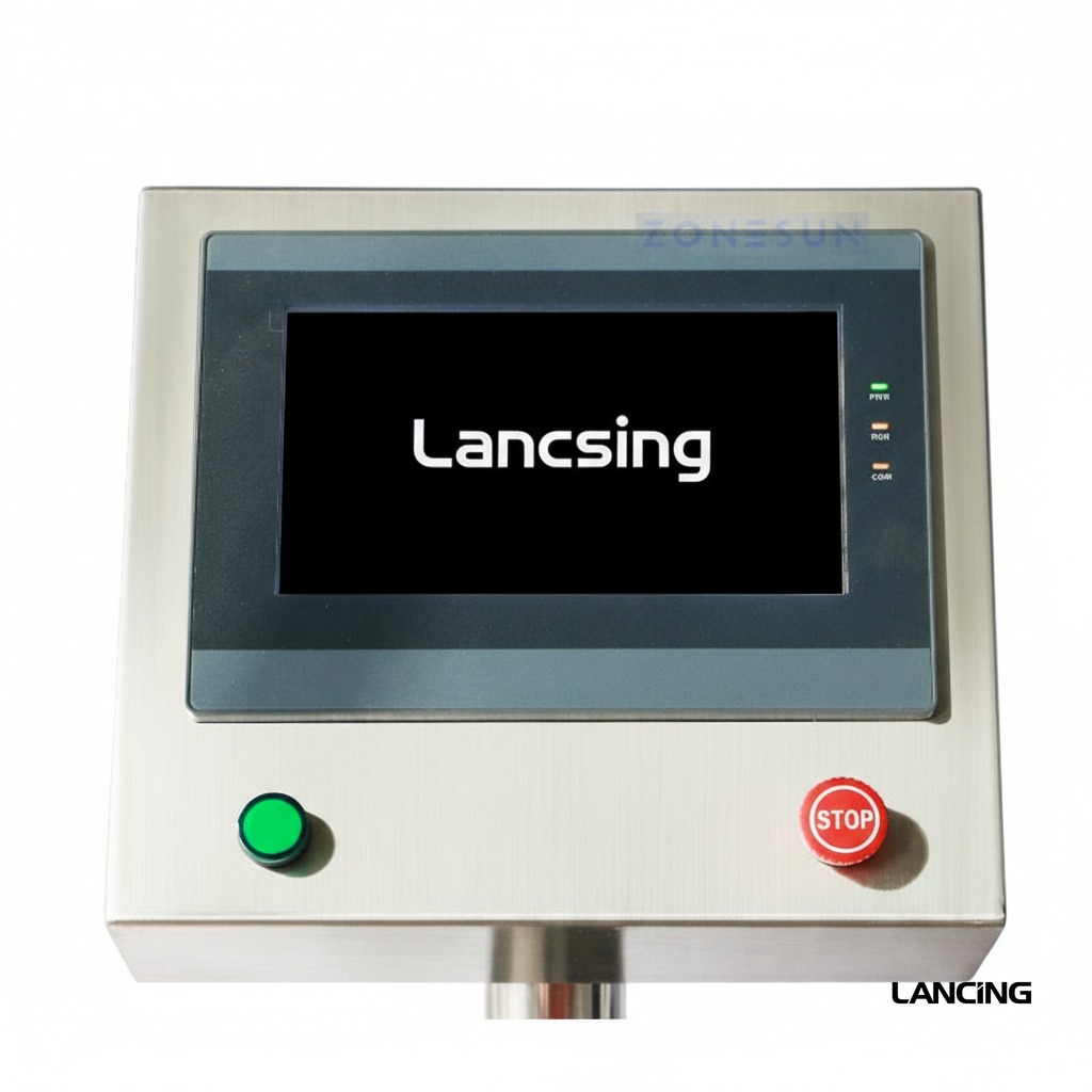 Automatic Square Bottle Body & Caps Labeling Machine gallery 2