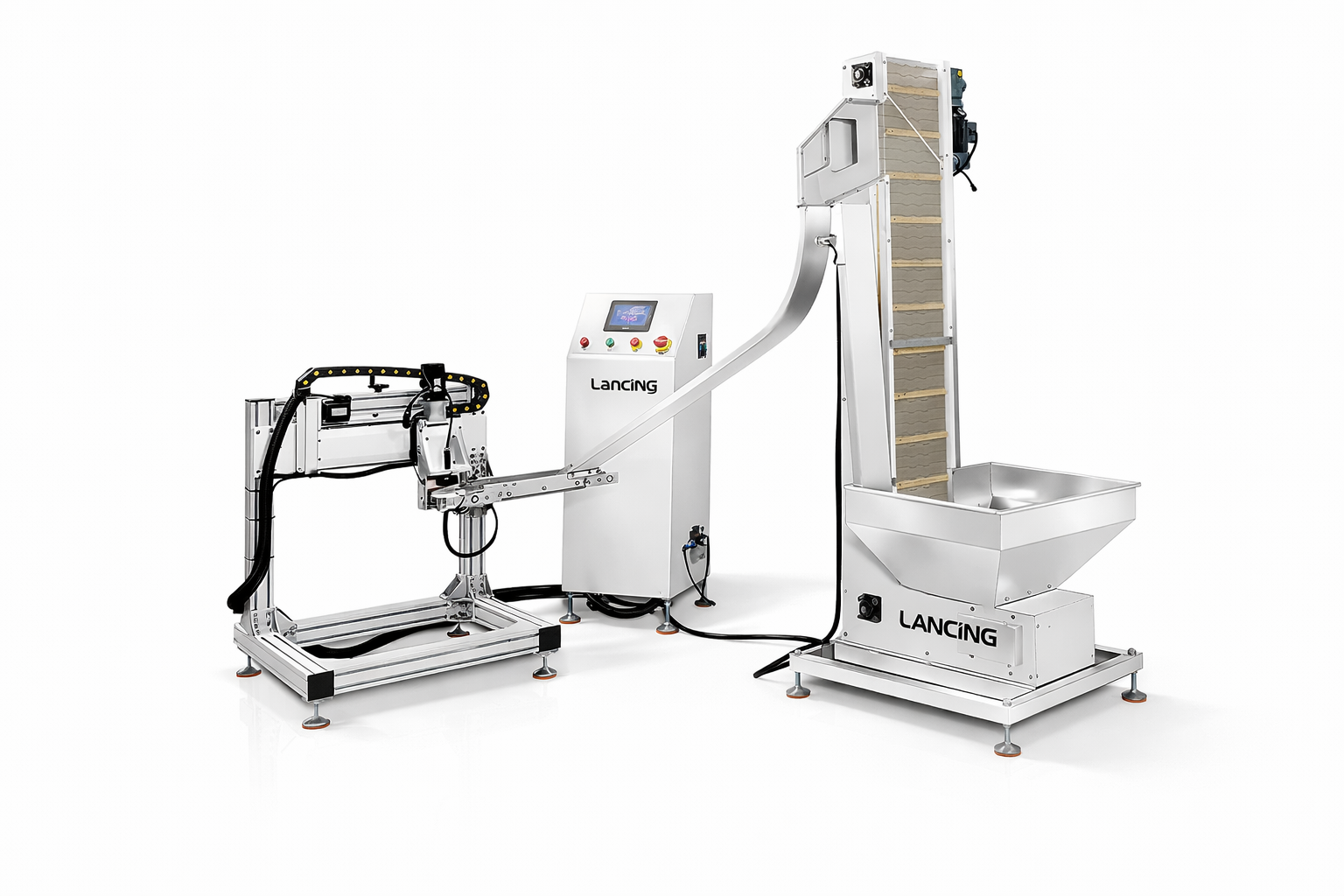 Automatic Cup Lid Pressing Machine with Cap Elevator Yogurt Cup Pressing Machine