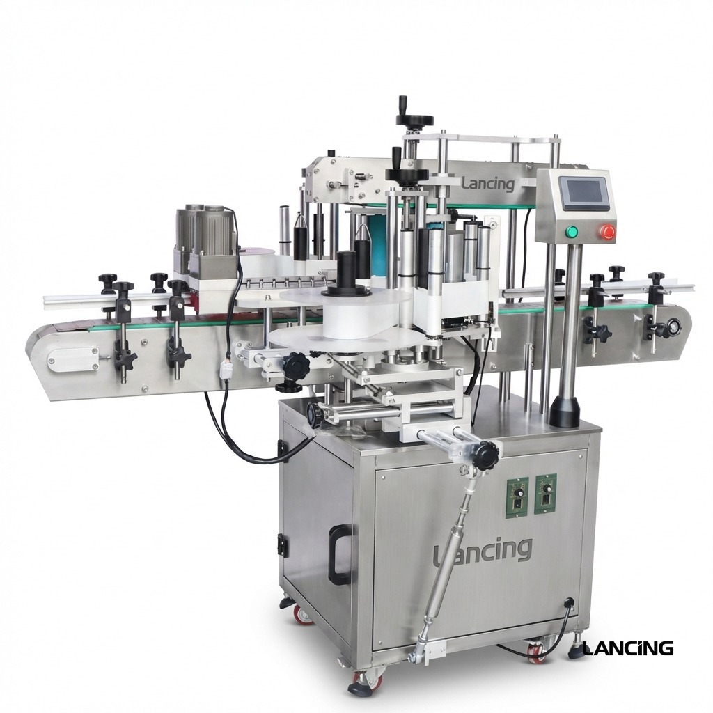 Double Side Square Bottle Labeling Machine