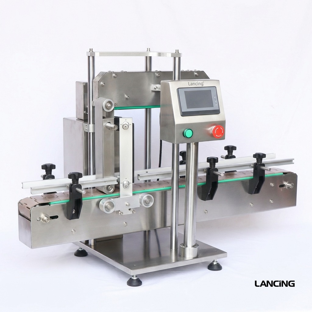 Double Side Square Bottle Labeling Machine gallery 4