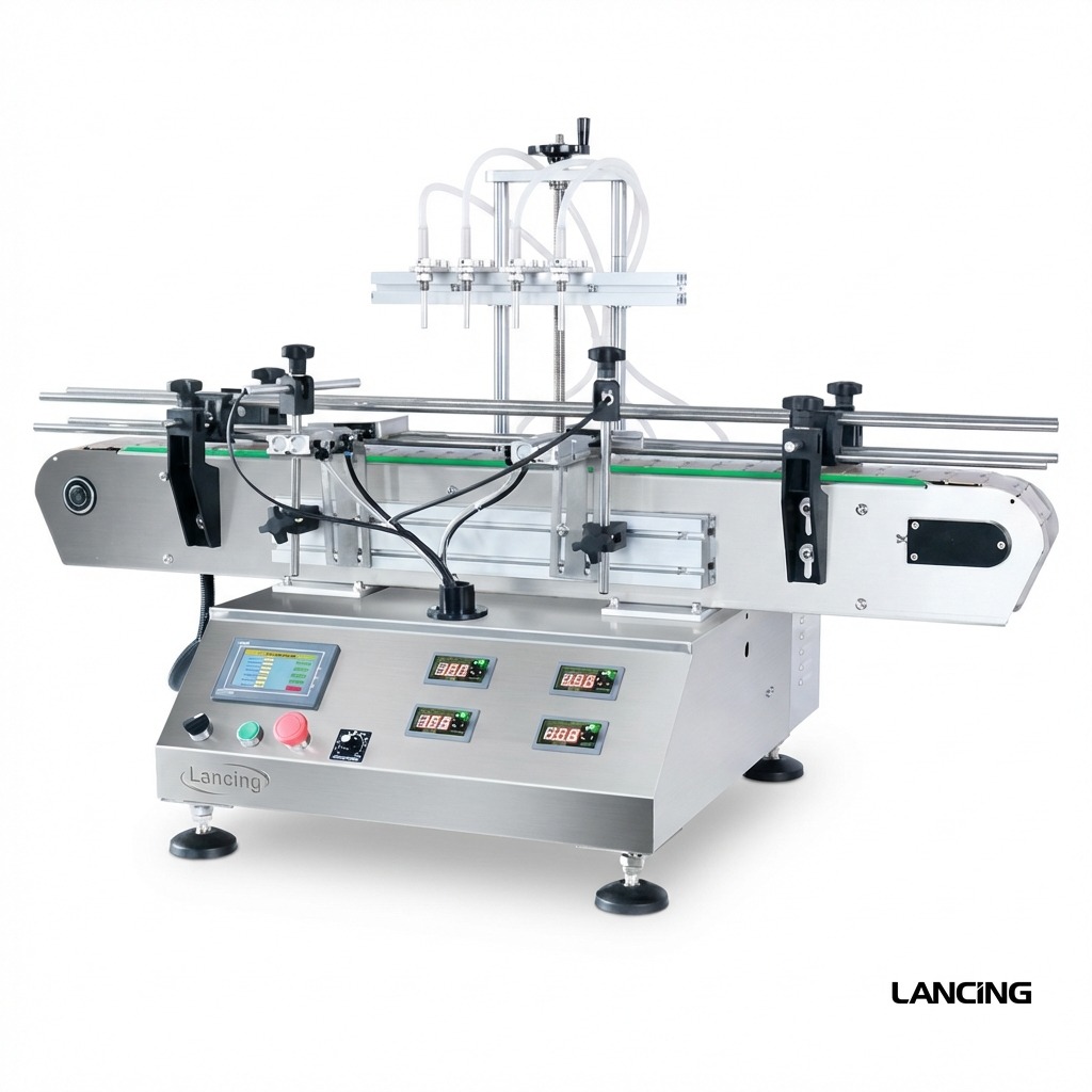 ZS-DTMP4C 4-Nozzle Magnetic Pump Liquid Filling Machine