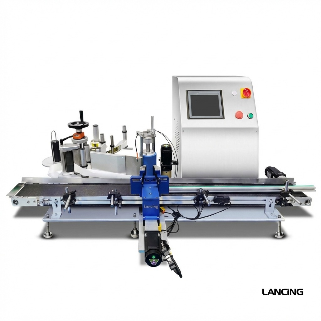 Fully Electric Desktop Essential Oil Moisturizing Round Bottle Labeling Machine