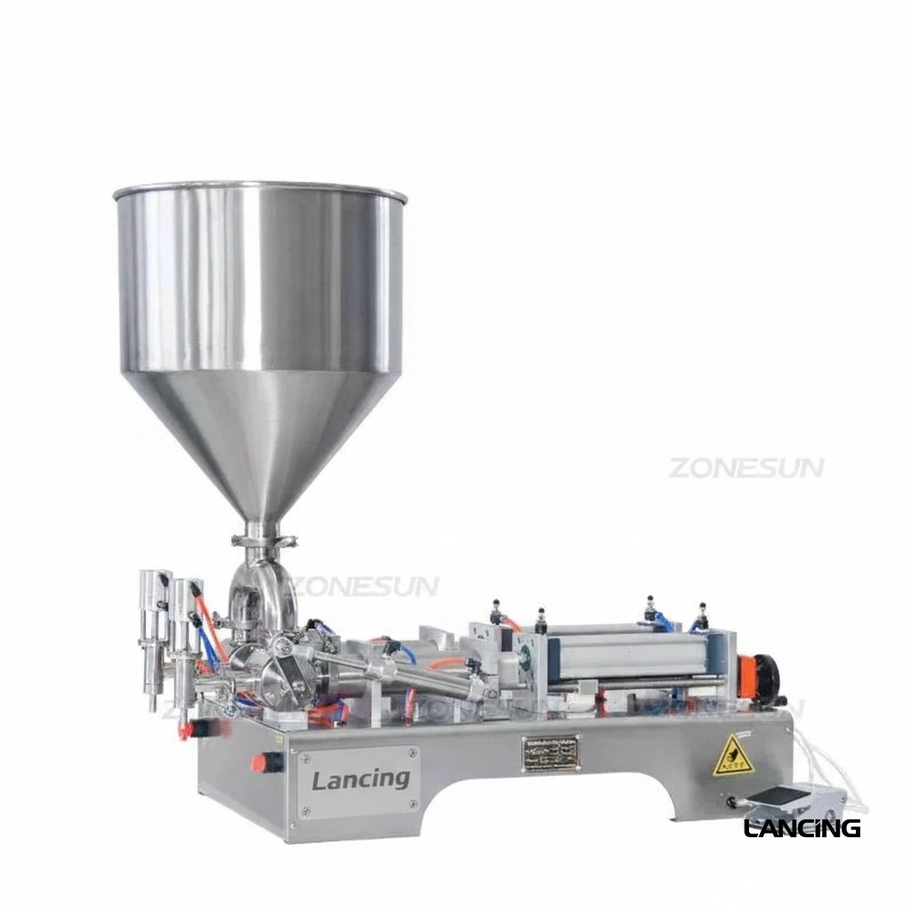 ZS-GT2P 2 Nozzles Fully Pneumatic Honey Ketchup Paste Filling Machine