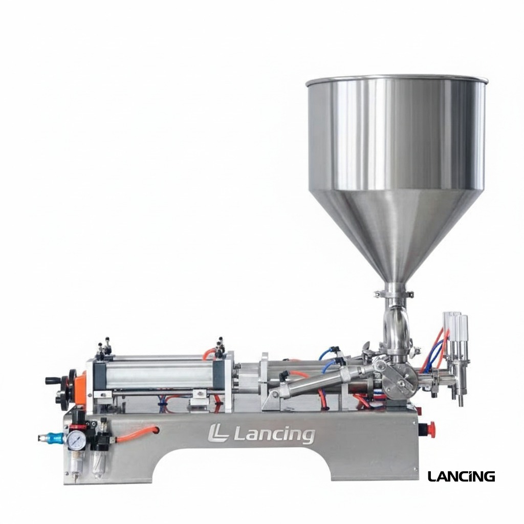 ZS-GT2P 2 Nozzles Fully Pneumatic Honey Ketchup Paste Filling Machine gallery 2