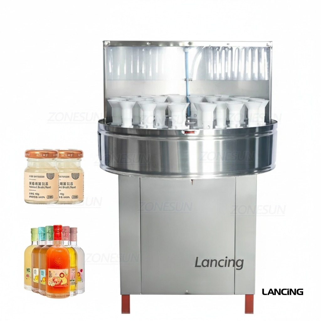 Rotary Small Semi Automatic Bottle Washing Machine