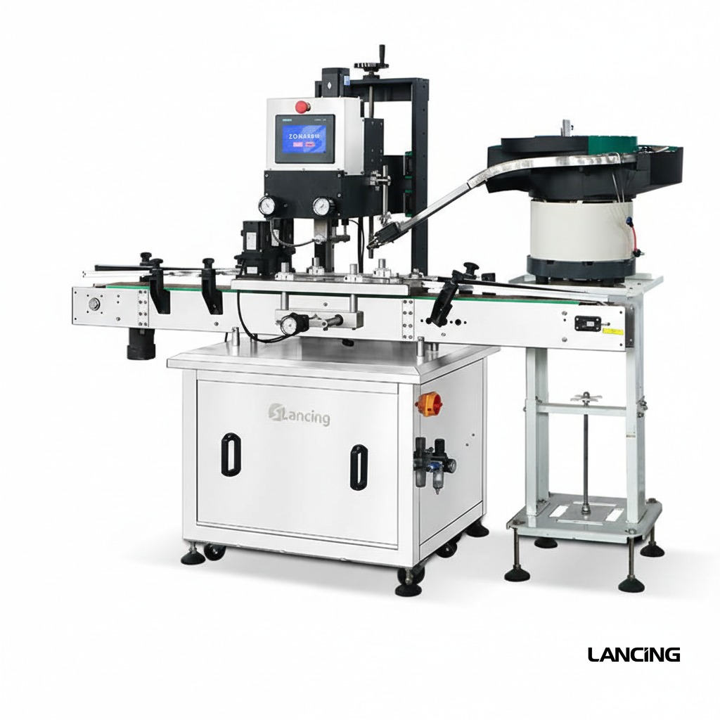 ZS-XG440S2 Automatic Servo Capper with Dual-Track Bowl Feeder