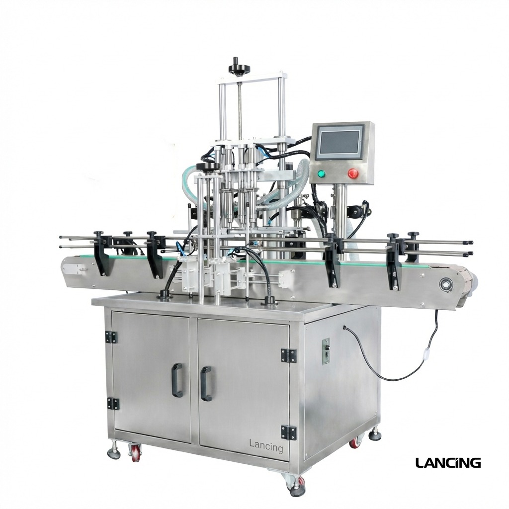 ZS-YT4TZ Automatic 4 Nozzles Piston Liquid Filling Machine