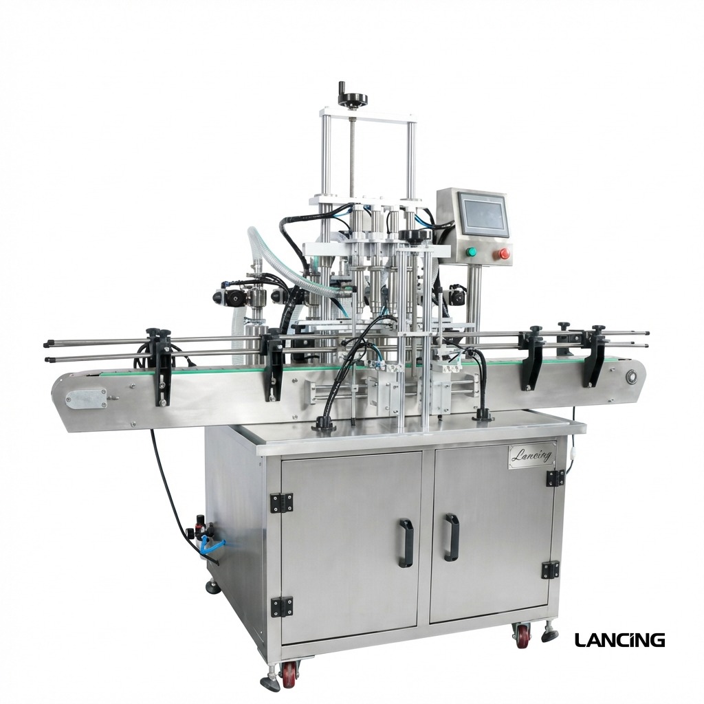 ZS-YT4TZ Automatic 4 Nozzles Piston Liquid Filling Machine gallery 4