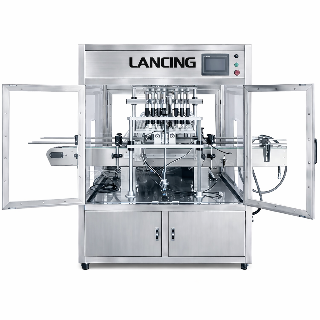 Automatic 8‑Nozzle Vacuum Liquid Filling Machine